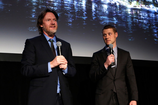 NEW YORK, NY - SEPTEMBER 15: Donal Logue and Ben McKenzie speaks at the GOTHAM Series Premiere event on September 15, 2014 in New York City. (Photo by Cindy Ord/Getty Imagesfor Fox Broadcasting Company)
