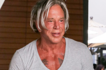 LOS ANGELES, CA - SEPTEMBER 20: Mickey Rourke is seen in Beverly Hills on September 20, 2014 in Los Angeles, California. (Photo by Bauer-Griffin/GC Images)