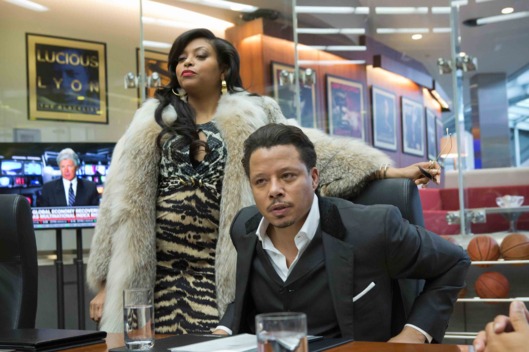 EMPIRE: Cookie Lyon (Taraji P. Henson, L) visits Lucious Lyon (Terrence Howard, R) to claim her share of the company in the premiere episode of EMPIRE airing Wednesday, Jan. 7 (9:00-10:00 PM ET/PT) on FOX.