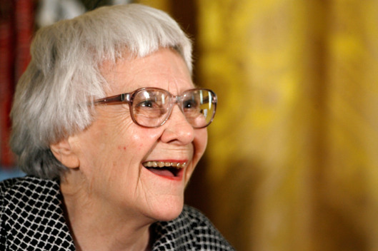 WASHINGTON - NOVEMBER 05: Pulitzer Prize winner and "To Kill A Mockingbird" author Harper Lee smiles before receiving the 2007 Presidential Medal of Freedom in the East Room of the White House November 5, 2007 in Washington, DC. The Medal of Freedom is given to those who have made remarkable contributions to the security or national interests of the United States, world peace, culture, or other private or public endeavors. (Photo by Chip Somodevilla/Getty Images) *** Local Caption *** Harper Lee