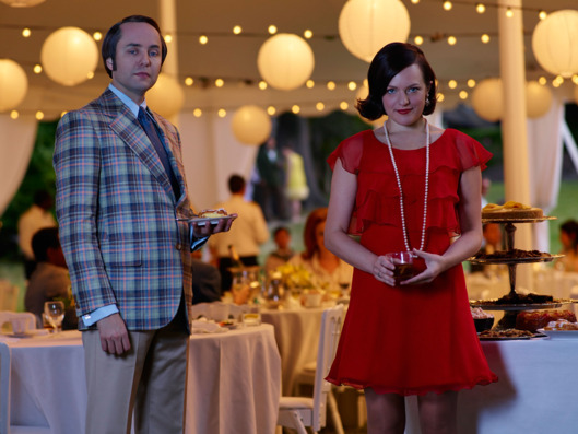 Vincent Kartheiser as Pete Campbell and Elisabeth Moss as Peggy Olson - Mad Men _ Season 7B, Gallery _ Photo Credit: Frank Ockenfels 3/AMC