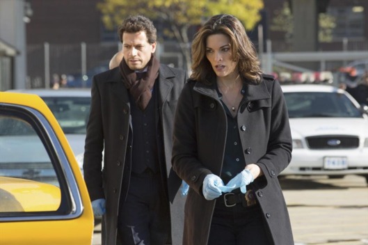 FOREVER - "Skinny Dipper" -- When a taxi cab driver is killed with an antique sword, it is just the start of the tangled web the anonymous caller weaves to draw Henry under his influence. But what is "Adam" really after? After a second victim is murdered, "Adam" attempts to frame Henry for the crime. Can Henry trust Jo to tell her the truth? Or is it time for Henry and Abe to leave town? Just as they get ready to flee, Henry attempts to exact revenge on "Adam," which culminates in the shocking revelation about the true identity of Henry's secret stalker, on "Forever," TUESDAY, DECEMBER 9 (10:00-11:00 p.m., ET), on the ABC Television Network. (ABC/K.C. Bailey)IOAN GRUFFUDD, ALANA DE LA GARZA