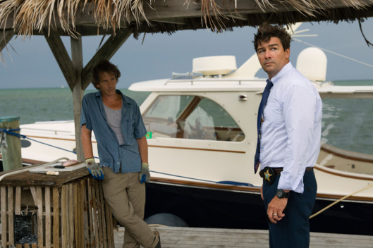 L to R: Ben Mendelsohn (Danny Rayburn) and Kyle Chandler (John Rayburn) in the Netflix Original Series BLOODLINE. Photo Credit: Saeed Adyani ? 2014 Netflix, Inc. All Rights Reserved.