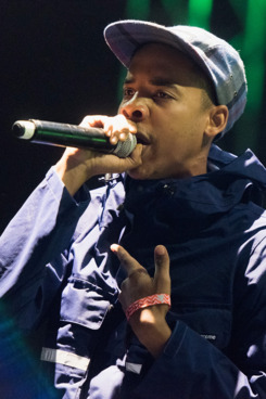 LOS ANGELES, CA - AUGUST 24: Earl Sweatshirt performs onstage at LA Sports Arena & Exposition Park on August 24, 2014 in Los Angeles, California. (Photo by Paul R. Giunta/Getty Images)
