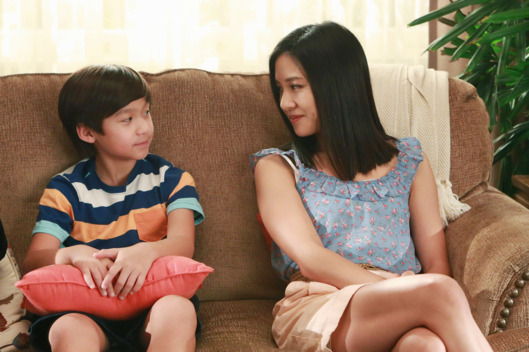 FRESH OFF THE BOAT - "Dribbling Tiger, Bounce Pass Dragon" - Louis and Jessica get pressured into volunteering at the kids' schools because of budget cuts. Eddie sees a whole other side of his dad when Louis - a former semi-pro basketball player back in Taiwan -- coaches the basketball team, while Emery and Evan see a side of Jessica they wish they hadn't when she grudgingly takes on producing their school play, and puts her own spin on it, on "Fresh Off the Boat," TUESDAY, APRIL 14 (8:00-8:30 p.m. ET) on the ABC Television Network. (ABC/Ron Tom)FORREST WHEELER, CONSTANCE WU
