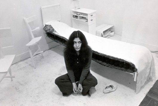 Mandatory Credit: Photo by John Knoote/ANL/REX_Shutterstock (1826235a)Artist Yoko Ono Sitting In Her 'half Bedroom'. (widow Of John Lennon). [ 1/2 Bedroom ].Artist Yoko Ono Sitting In Her 'half Bedroom'. (widow Of John Lennon). [ 1/2 Bedroom ].