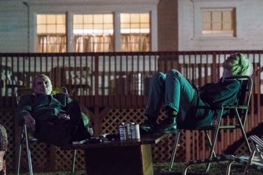 Toby Huss as John Bosworth and Mackenzie Davis as Cameron Howe - Halt and Catch Fire _ Season 2, Episode 2 - Photo Credit: Tina Rowden/AMC