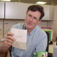 It's Time to Bond With Stephen Colbert and Watch His New Desk-Lunch Web Series