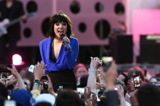 Carly Rae Jepsen performs at the 2015 Much Music Video Awards at MuchMusic on Queen Street West in Toronto.