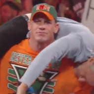 Jon Stewart Got an 'Attitude Adjustment,' aka Wrecked, by WWE's John Cena