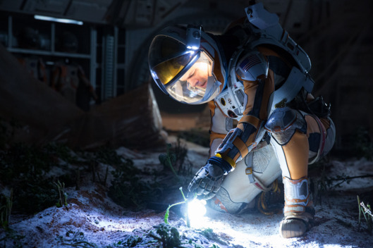 Matt Damon portrays an astronaut who draws upon his ingenuity to subsist on a hostile planet.