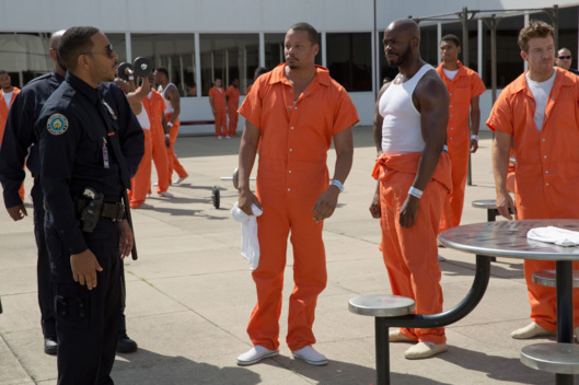 EMPIRE: Pictured L-R: Guest star Ludacris (Chris Bridges) as Officer McKnight and Terrence Howard as Lucious Lyon in the “Without A Country” episode of EMPIRE airing Wednesday, Sept. 30 (9:00-10:00 PM ET/PT) on FOX. ©2015 Fox Broadcasting Co. Cr: Chuck Hodes/FOX.