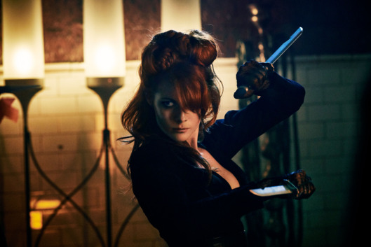 Emily Beecham as The Widow - Into the Badlands _ Season 1, Episode 2 - Photo Credit: James Dimmock/AMC