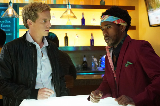 YOU'RE THE WORST -- "Side Bitch" -- Episode 206 (Airs Wednesday, October 14, 10:30 pm e/p Pictured: (l-r) Chris Geere as Jimmy, Brandon Mychal Smith as Sam.CR: Byron Cohen/FX