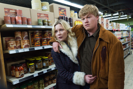 FARGO -- “Palindrome” -- Episode 210 (Airs December 14, 10:00 pm e/p) Pictured: (l-r) Kirsten Dunst as Peggy Blumquist, Jesse Plemons as Ed Blumquist.CR: Chris Large/FX