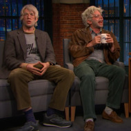 John Mulaney and Nick Kroll's Oh, Hello Stopped by Late Night and Seth Meyers Giggled for Eight Minutes Straight