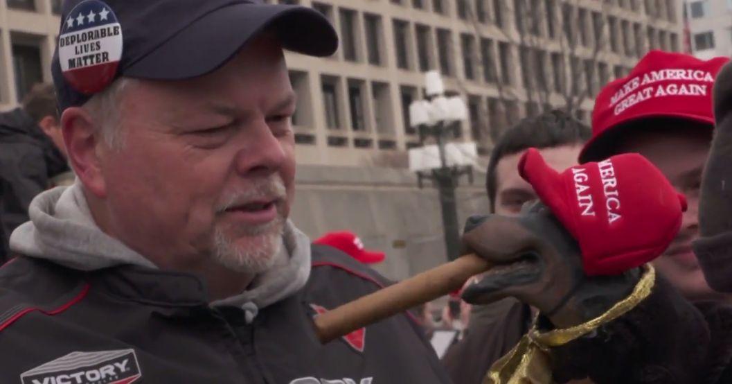 Triumph The Insult Comic Dog Roasts The Good-Natured Attendees of Trump's Inaguration