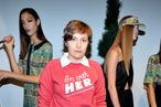 Lena Dunham attends the Rachel Antonoff presentation during Spring 2013 Mercedes-Benz Fashion Week at Drive In Studios on September 8, 2012 in New York City. 