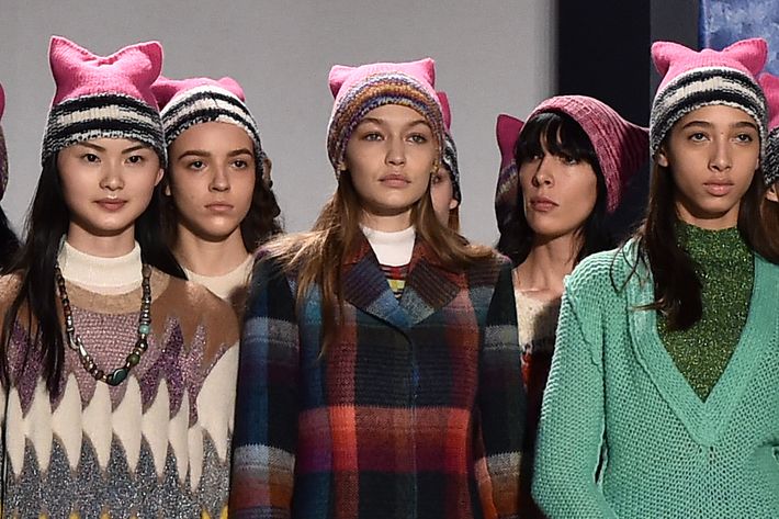 Models at the Missoni runway show. Photo: Jacopo Raule/Getty Images.