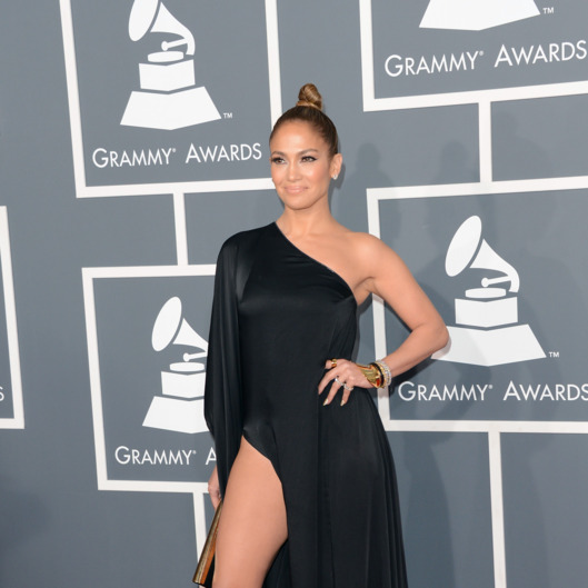 LOS ANGELES, CA - FEBRUARY 10: Singer Jennifer Lopez arrives at the 55th Annual GRAMMY Awards at Staples Center on February 10, 2013 in Los Angeles, California. (Photo by Jason Merritt/Getty Images)