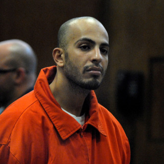 Terror suspect Ahmed Ferhani is seen during his arraignment on May 17, 2011 at Manhattan Criminal Court in New York City, New York. Ferhani, who allegedly conspired to blow up synogogues in Manhattan, was caught in a sting operation buying a hand grenade and guns with another accomplice named Mohamed Mamdouh. AFP PHOTO / Pool / Gregory P. Mango (Photo credit should read Gregory P. Mango (917) 673/AFP/Getty Images)