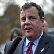 MENDHAM, NJ - NOVEMBER 05: New Jersey Gov. Chris Christie talks to the media after casting his ballot for New Jersey governor in the general election outside a polling center at the Mendham Township Fire Department on November 05, 2013 in Mendham, New Jersey. Republican Gov. Chris Christie and Democratic challenger Barbara Buono are the top contenders for governor seat but there are six other independent or third party candidates also running: William Araujo, Jeff Boss, Kenneth Kaplan, Diane Sare, Hank Schroeder and Steven Welzer. (Photo by Kena Betancur/Getty Images)