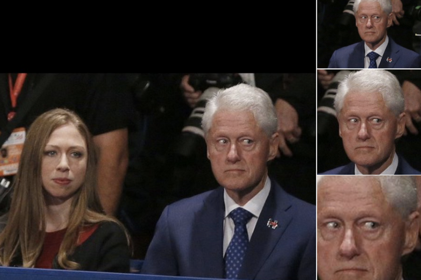 Image result for pics of Bill clinton and chelsea clinton eyeballing trump at the debate