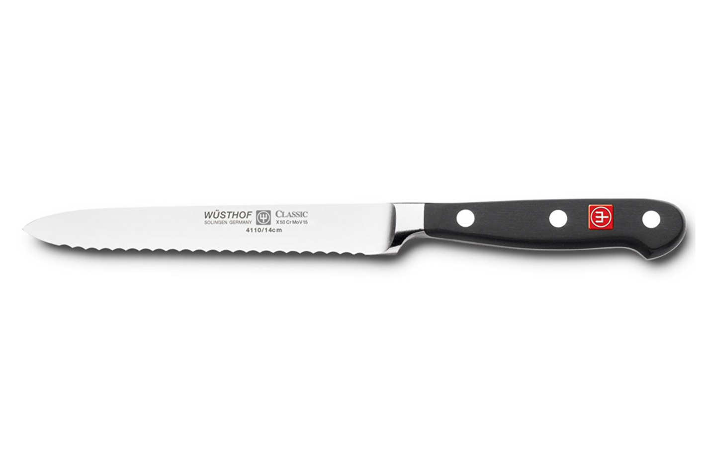 wusthof serrated utility knife sausage knife