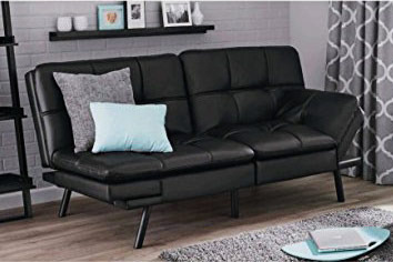 11 Best Futons On 2019 Mainstay Memory Foam Futon Black Pu