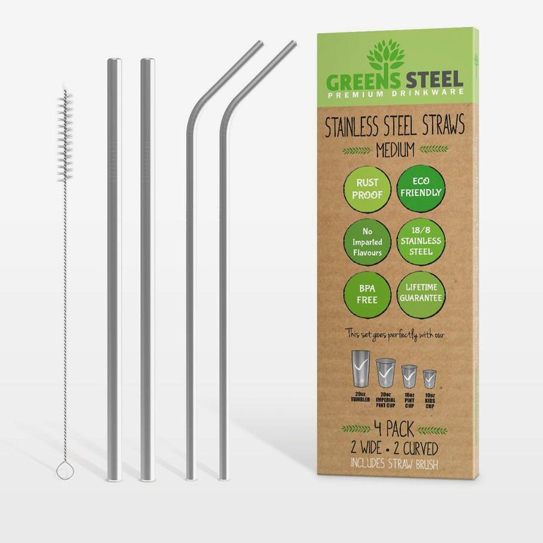 Green Steel Straws - one of the best $10 gift idea