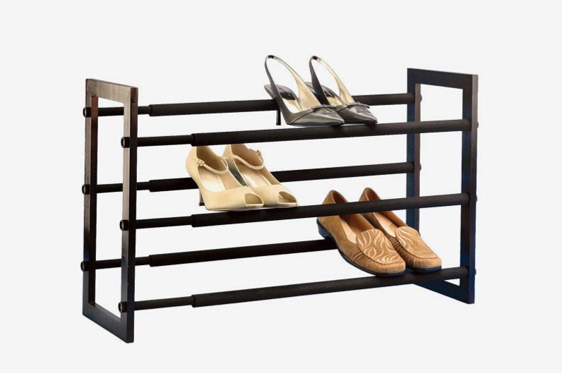 The Container Store Walnut 3-Tier Grippy Shoe Rack