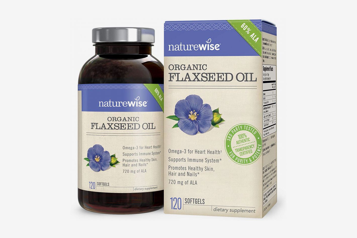 Naturewise Organic Flaxseed Oil Supplements
