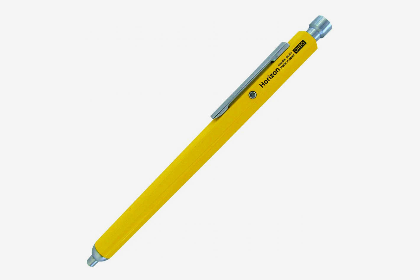 Ohto Needle Point Knock Ballpoint Pen Horizon Eu 0.7mm Ballpoint Yellow Body