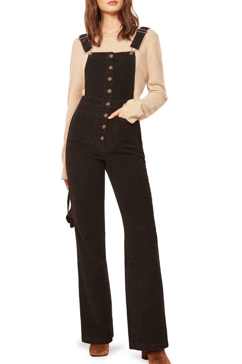 The Reformation Cassidy Corduroy Overalls