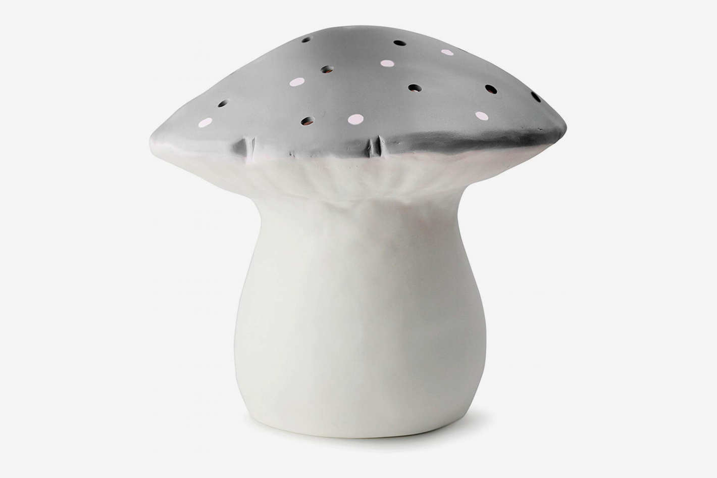 Egmont Large Mushroom Silver Night Lamp With Plug