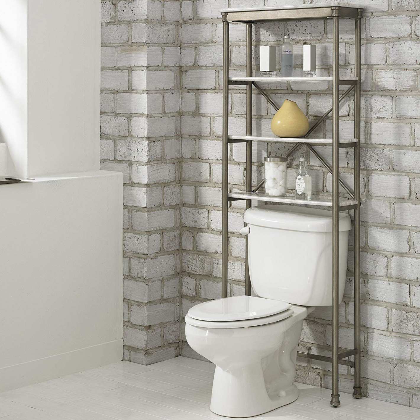 5 Best Over The Toilet Storage Ideas On 2019 Home Styles The New Orleans Over Commode Stand Shelf