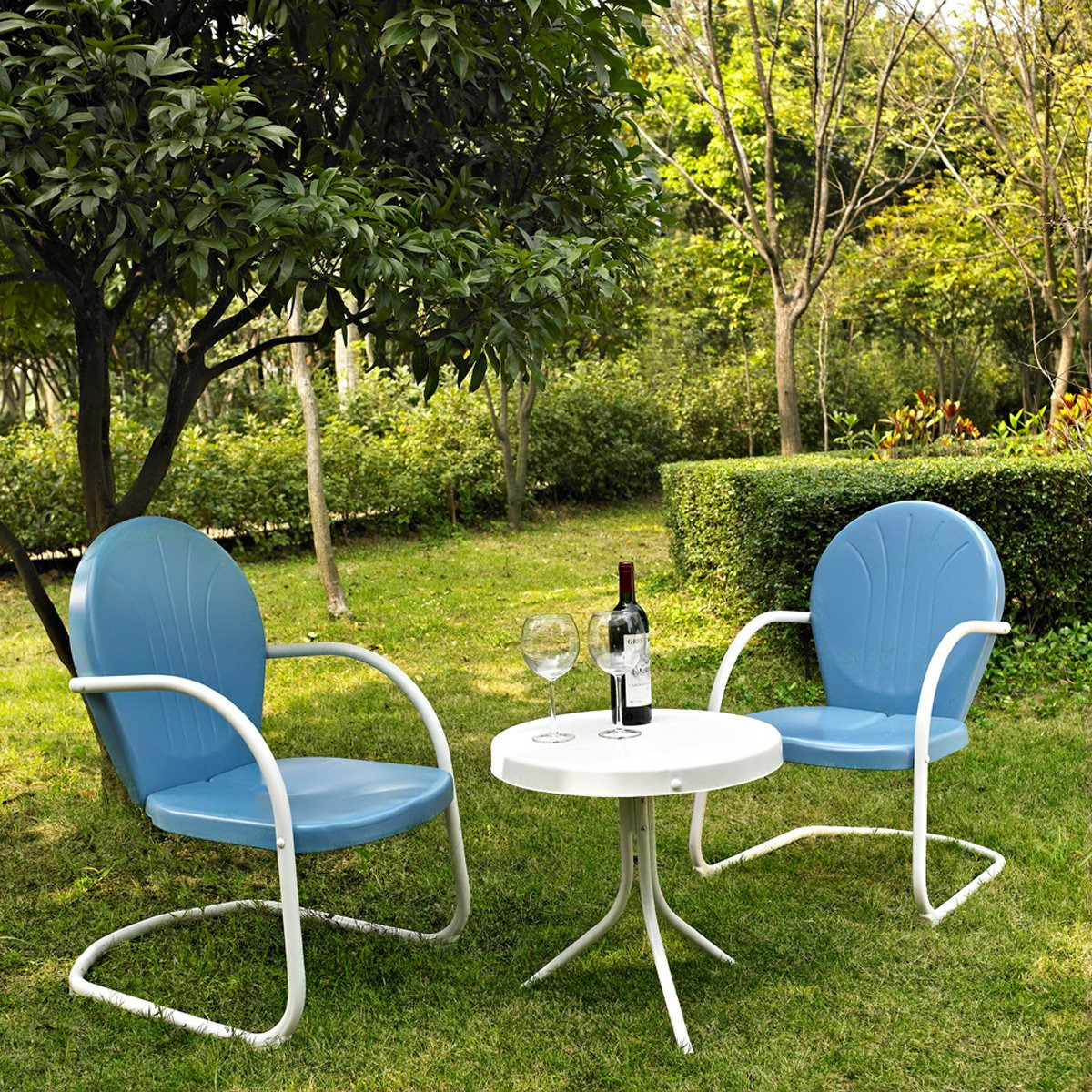 7 Best Patio Furniture Sets 2019 Crosley Furniture Griffith Three Piece Metal Outdoor Conversation Set