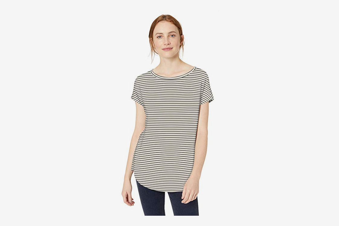 Daily Ritual Women's Supersoft Terry Dolman-Sleeve Boat-Neck Shirt