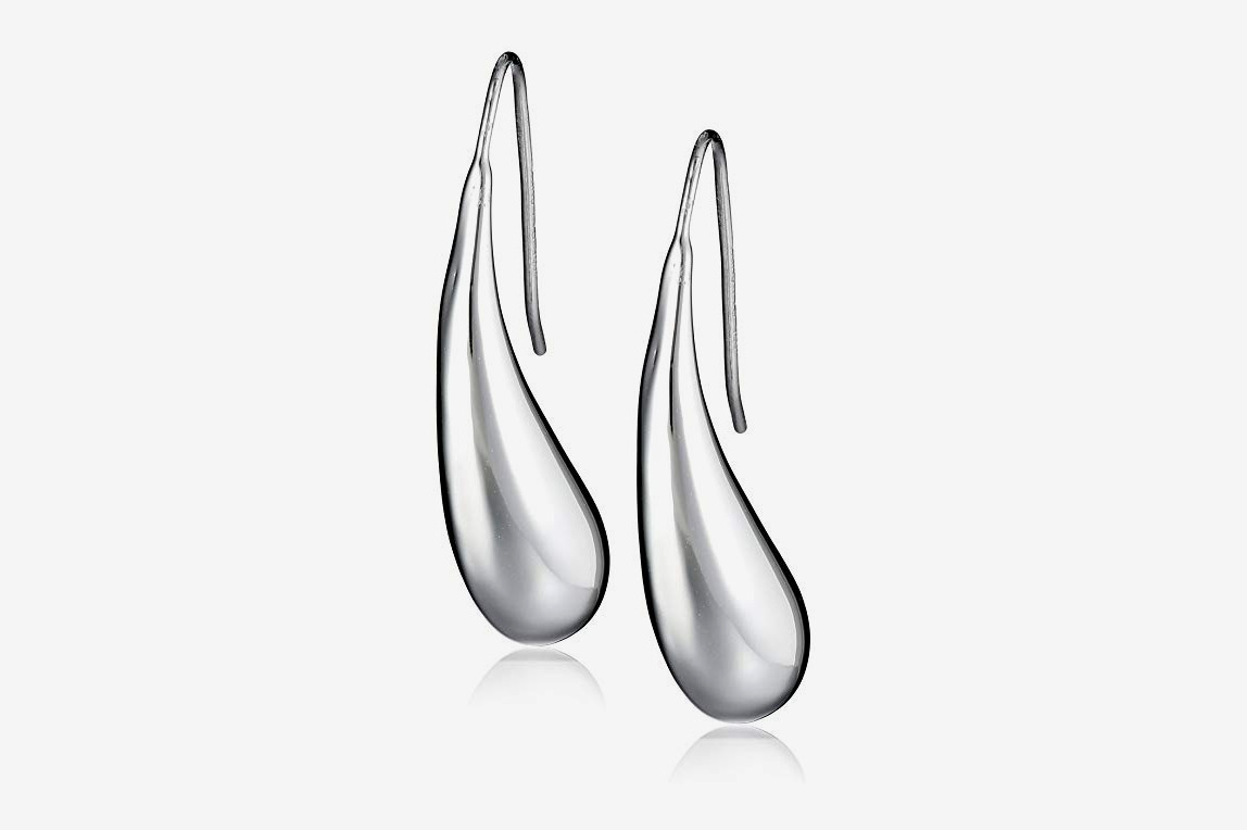 Amazon Collection Gold Plated Silver Teardrop Earrings