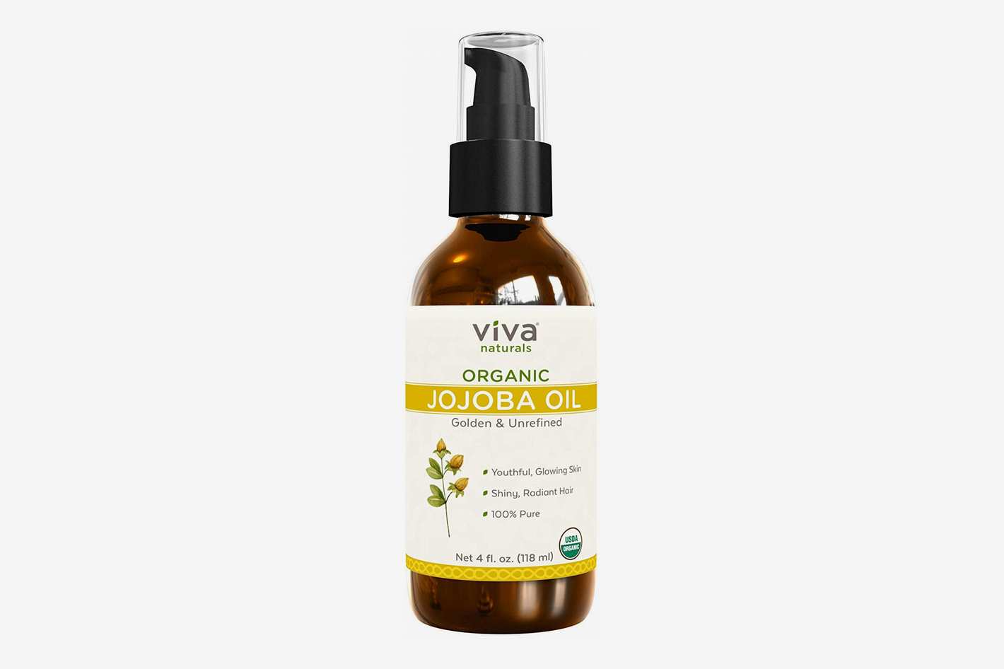 Viva Naturals certified organically grown jojoba oil 100% pure and cold pressed