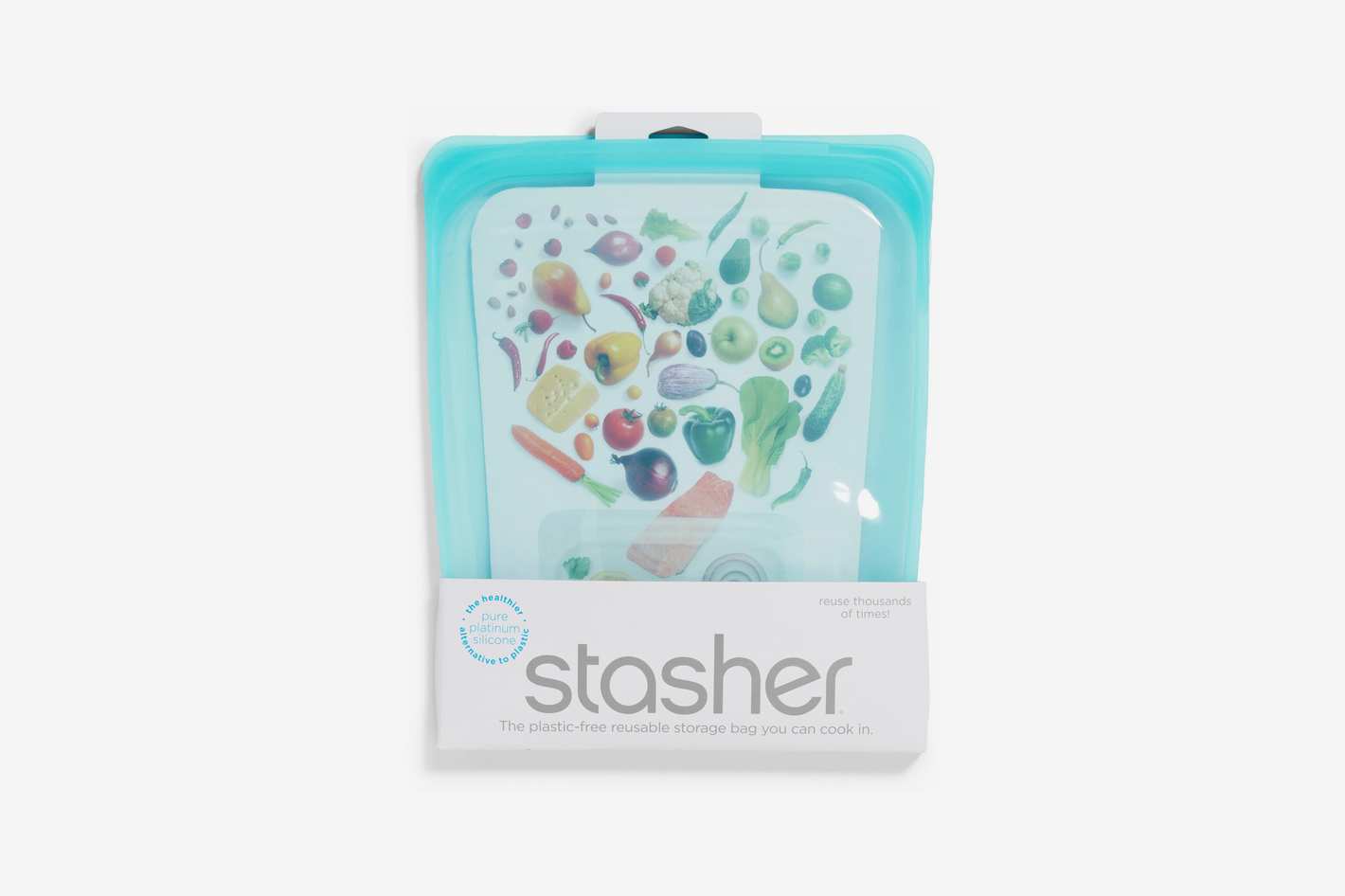 Sac de rangement réutilisable en silicone, demi gallon