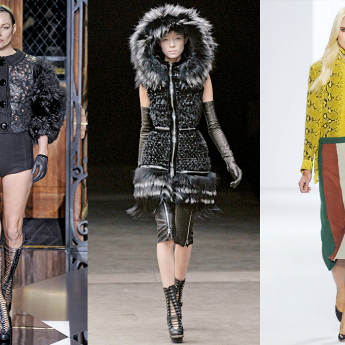 From left: Louis Vuitton, Alexander McQueen, Chloé