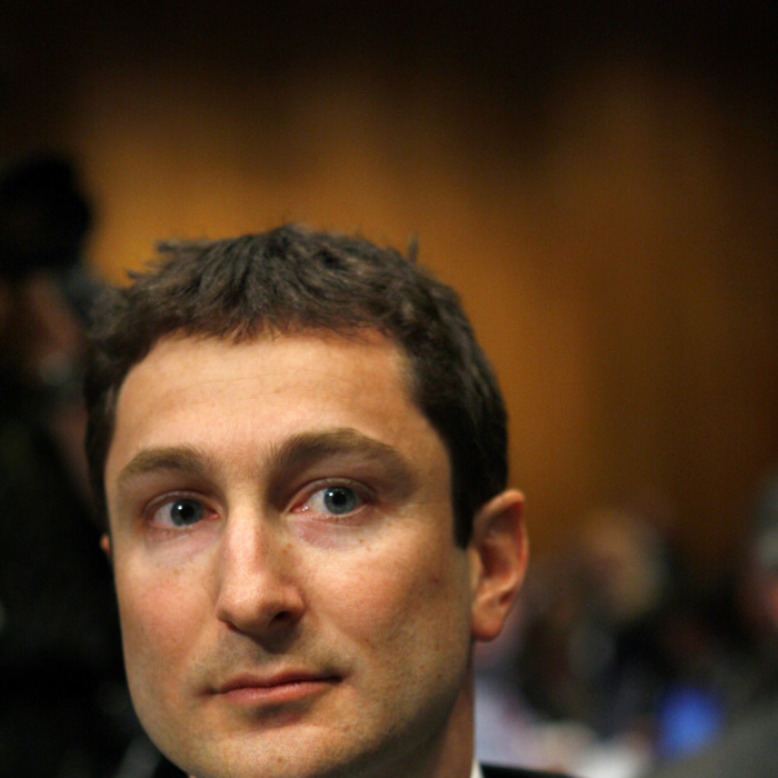 Fabrice Tourre, executive director of Structured Products Group Trading at Goldman Sachs Group Inc., listens during a hearing before a Senate Homeland Security and Governmental Affairs subcommittee hearing on Wall Street and the financial crisis in Washington, D.C., U.S., on Tuesday, April 27, 2010. Tourre and six other current and former Goldman Sachs employees are testifying today about the firm's mortgage-securities business in the years leading up to the biggest financial crisis since the Great Depression. Goldman Sachs, the most profitable securities firm in Wall Street history, contests the SEC's suit, saying it provided investors with all of the information they needed.