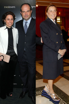 From left: Chiara and Massimo Ferragamo, Miuccia Prada.