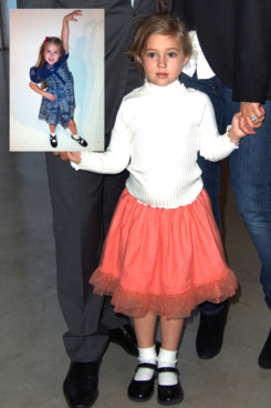 Gabrielle at a party in '08 and in the <em>W</em> photo studio (inset).