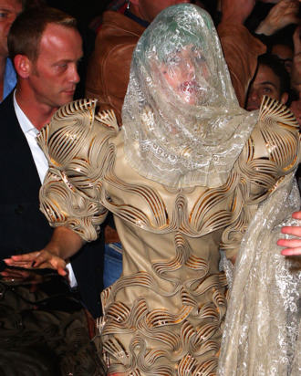 This is Lady Gaga, possibly covered in mucus.