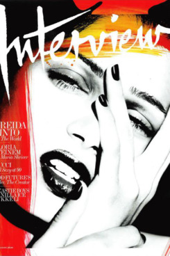 Freida Pinto's <em>Interview</em> cover.