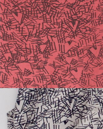 Feral Childe's design, above; Forever 21's fabric, below.
