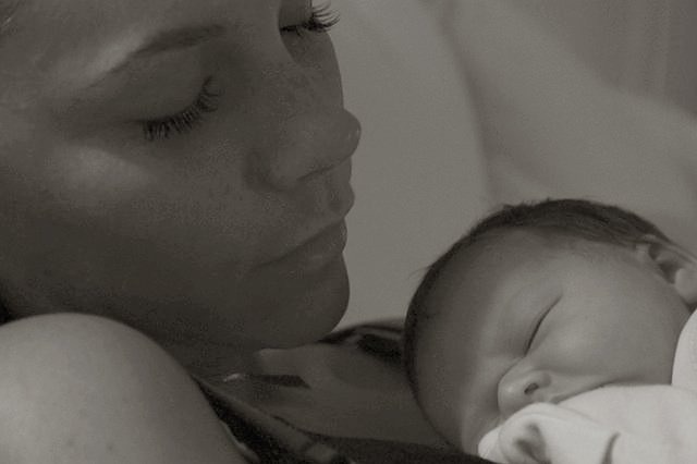 Victoria Beckham and Harper Seven.