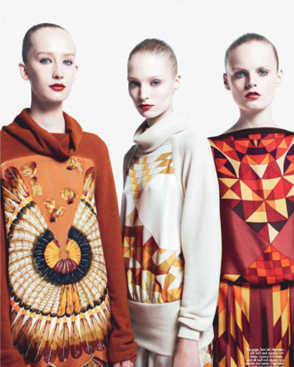 Looks from Christophe Lemaire's fall 2011 collection for Hermès.